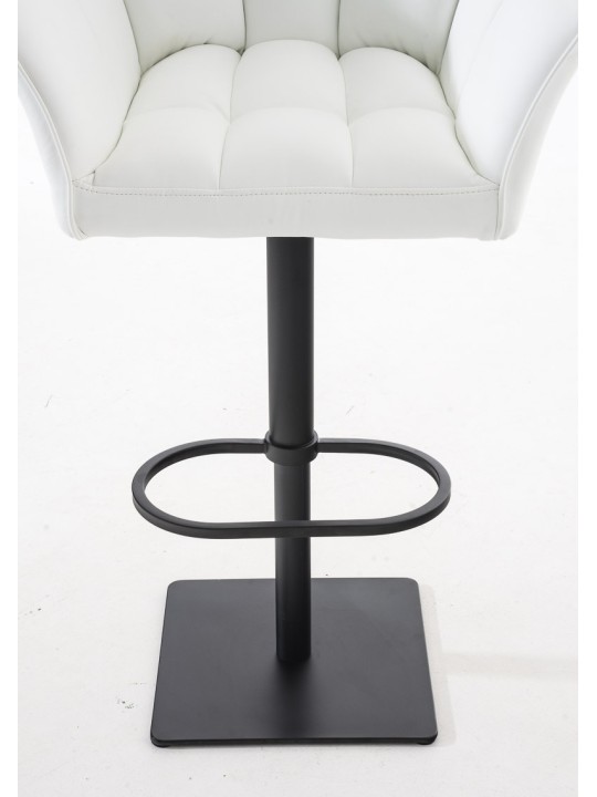 Conjunto de 2 bancos altos em pele sintética Damaso, branco