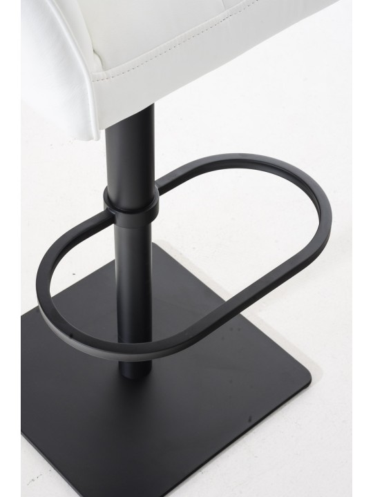 Conjunto de 2 bancos altos em pele sintética Damaso, branco