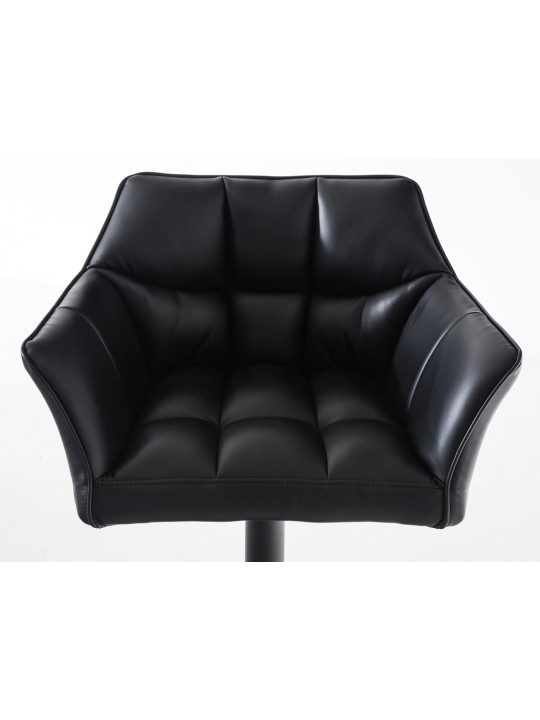 Conjunto de 2 bancos altos em pele sintética Damaso, preto Conjunto de 2 bancos altos em pele sintética Damaso, preto