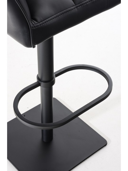 Conjunto de 2 bancos altos em pele sintética Damaso, preto Conjunto de 2 bancos altos em pele sintética Damaso, preto