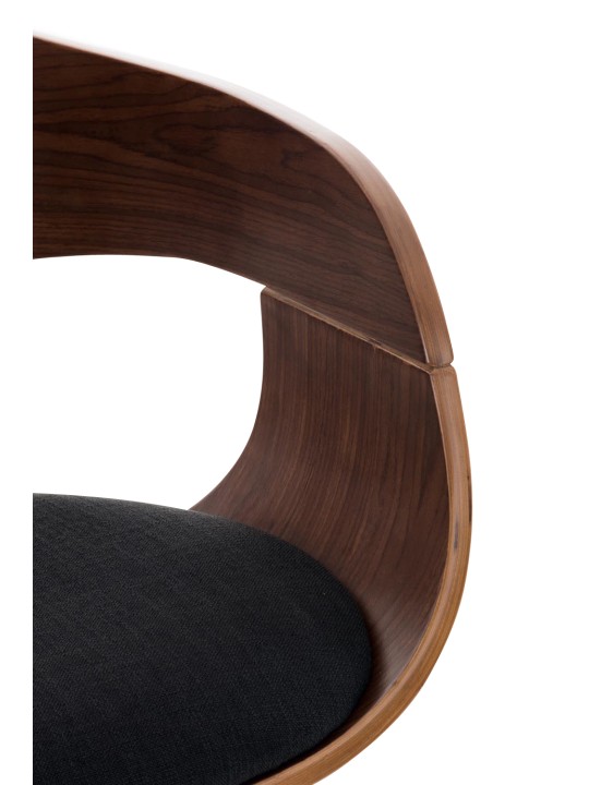 Conjunto de 2 bancos altos em tecido Kingston C, nogueira/preto Conjunto de 2 bancos altos em tecido Kingston C, nogueira/preto