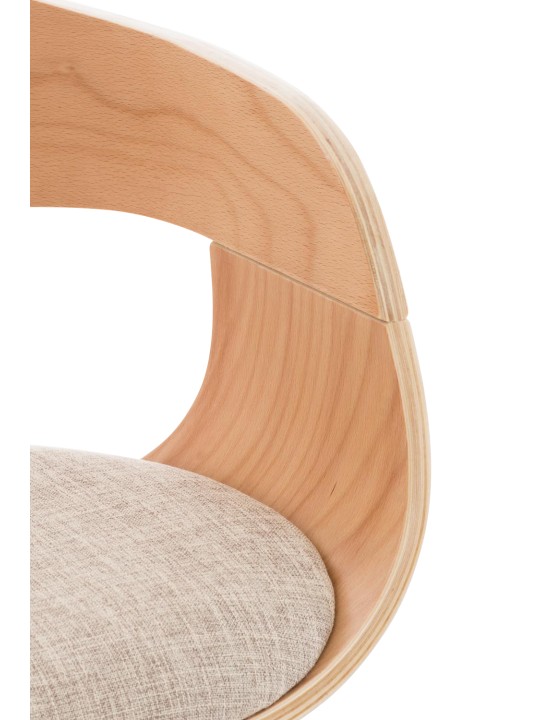 Conjunto de 2 bancos altos em tecido Kingston C, natural/creme Conjunto de 2 bancos altos em tecido Kingston C, natural/creme