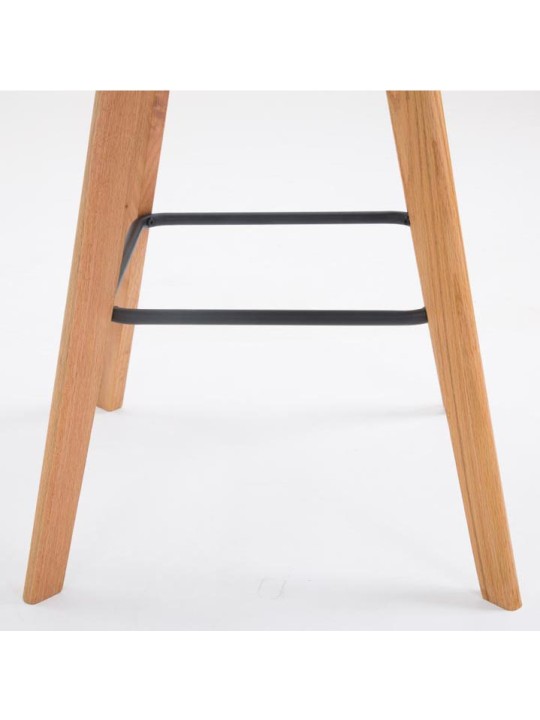 Conjunto de 2 bancos altos Metz em pele sintética natural, branco