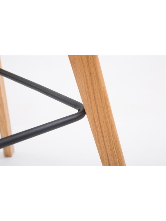 Conjunto de 2 bancos altos Metz em pele sintética natural, branco