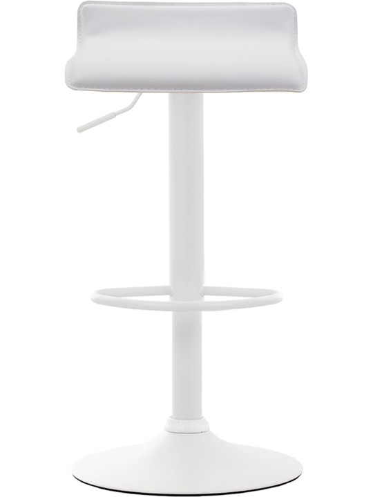 Banqueta alta Dyn V2 couro artificial, branco