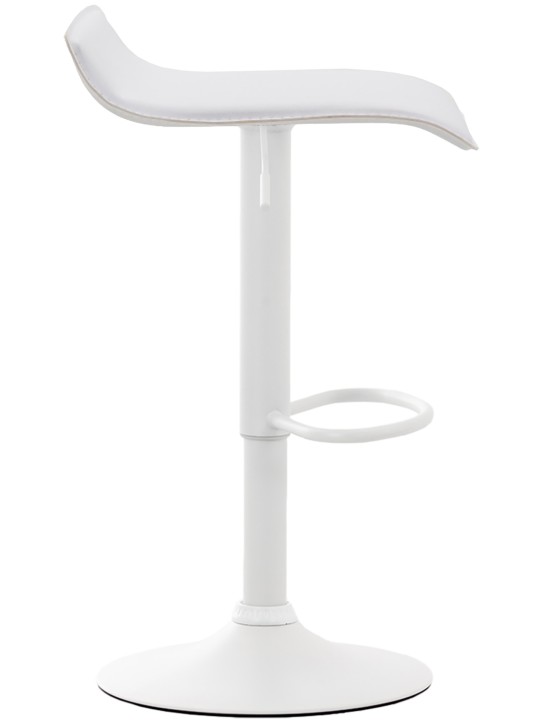 Banqueta alta Dyn V2 couro artificial, branco