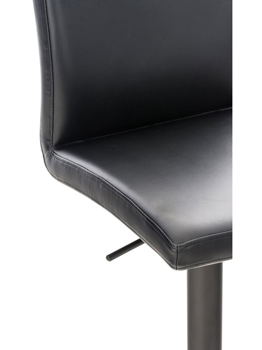 Conjunto de 2 bancos altos em pele sintética Cádiz, preto