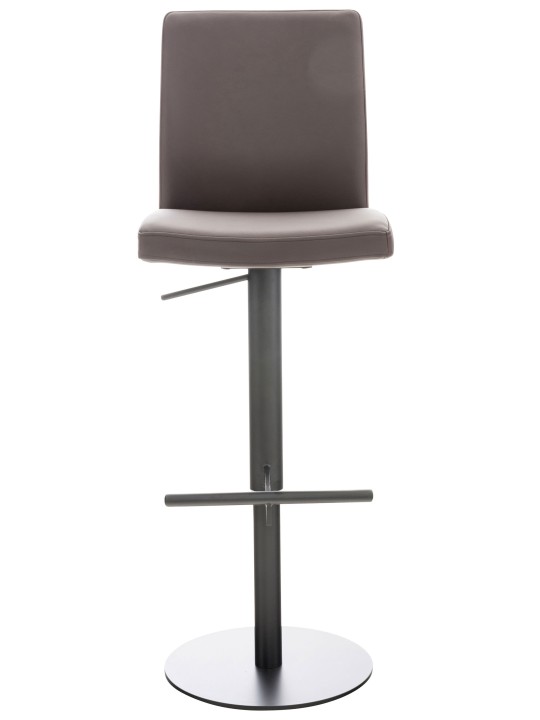 Conjunto de 2 bancos altos em pele sintética Cádiz, castanho