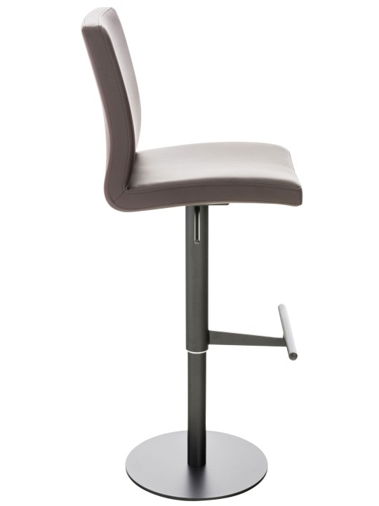 Conjunto de 2 bancos altos em pele sintética Cádiz, castanho