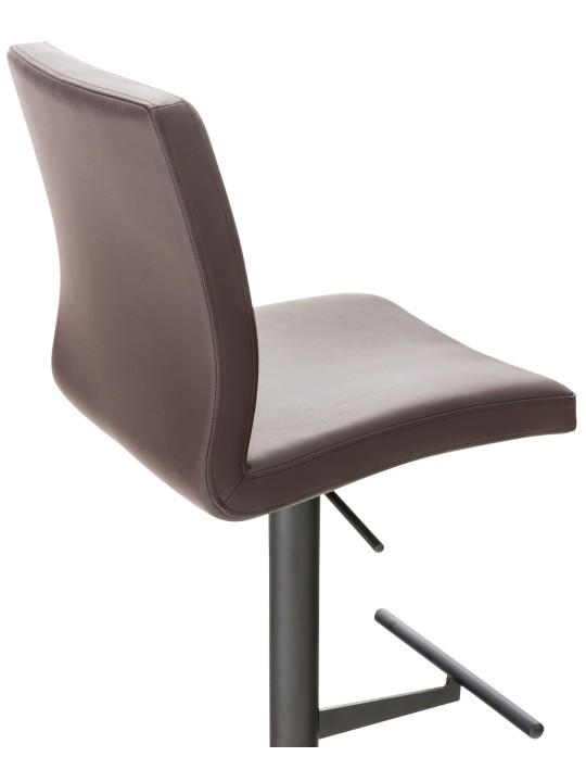 Conjunto de 2 bancos altos em pele sintética Cádiz, castanho