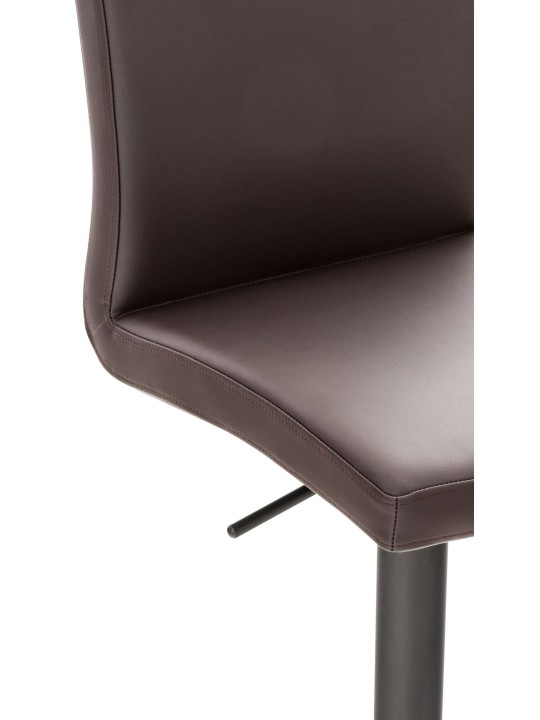 Conjunto de 2 bancos altos em pele sintética Cádiz, castanho