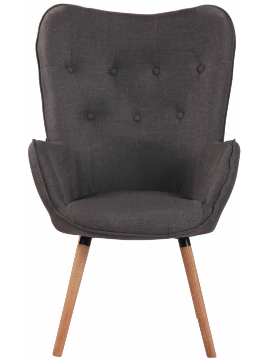 Espreguiçadeira Ashford tecido natural, cinza escuro Espreguiçadeira Ashford tecido natural, cinza escuro