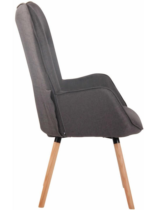 Espreguiçadeira Ashford tecido natural, cinza escuro Espreguiçadeira Ashford tecido natural, cinza escuro