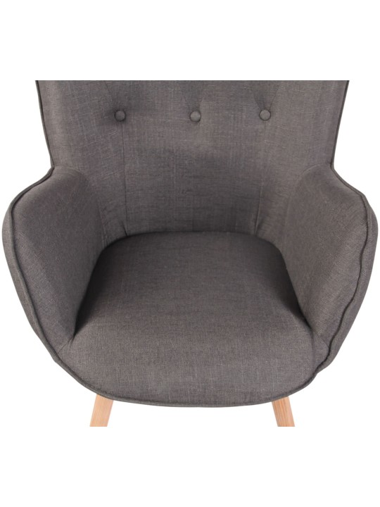 Espreguiçadeira Ashford tecido natural, cinza escuro Espreguiçadeira Ashford tecido natural, cinza escuro