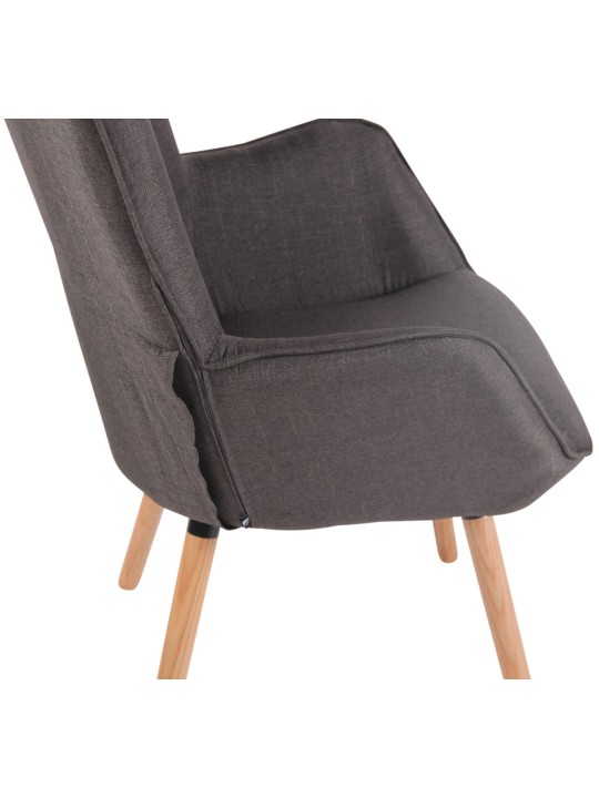 Espreguiçadeira Ashford tecido natural, cinza escuro Espreguiçadeira Ashford tecido natural, cinza escuro