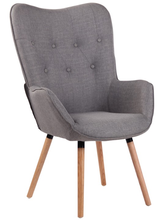 Espreguiçadeira Ashford tecido natural, cinza Espreguiçadeira Ashford tecido natural, cinza