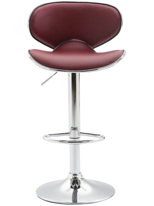 Banqueta alta Las Vegas V2 cromado, bordô