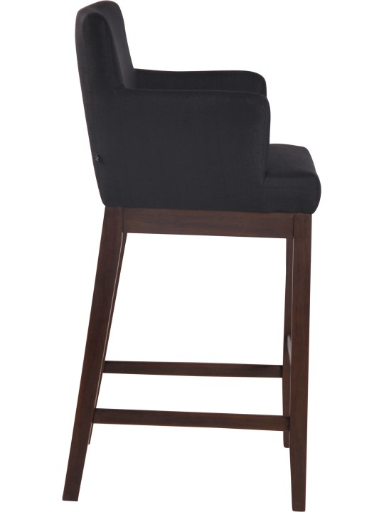 Banqueta alta tecido Laredo antigo, preto