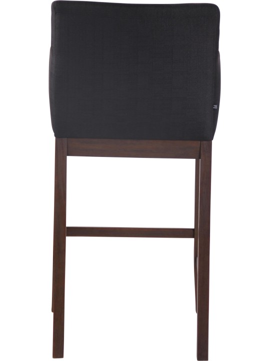 Banqueta alta tecido Laredo antigo, preto