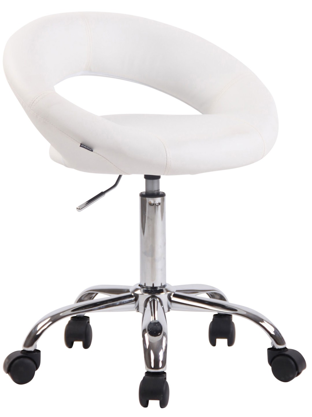 Banqueta de trabalho Olinda couro sintético, branco