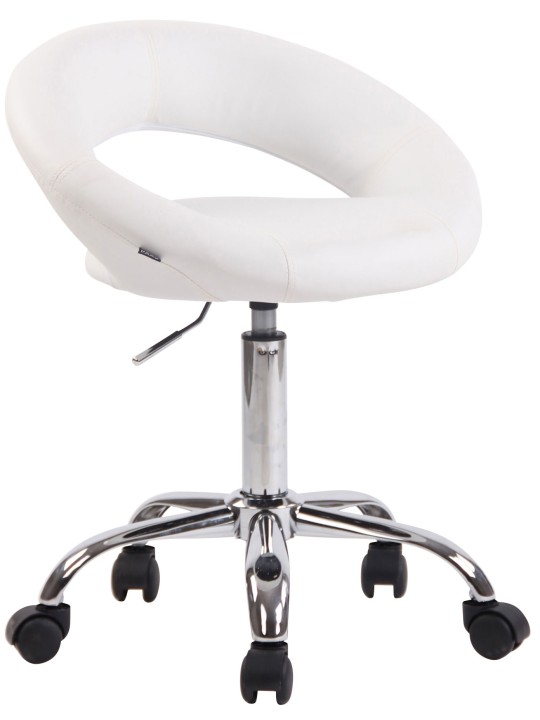 Banqueta de trabalho Olinda couro sintético, branco