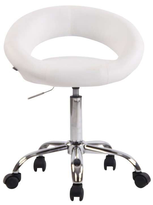 Banqueta de trabalho Olinda couro sintético, branco