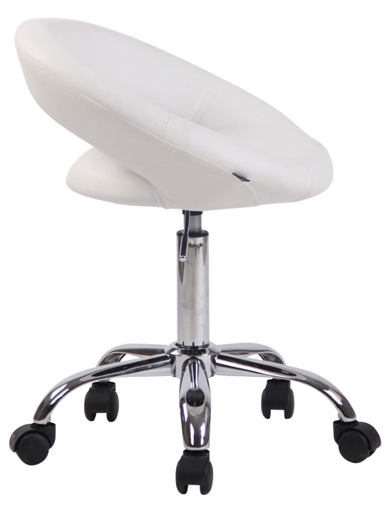 Banqueta de trabalho Olinda couro sintético, branco