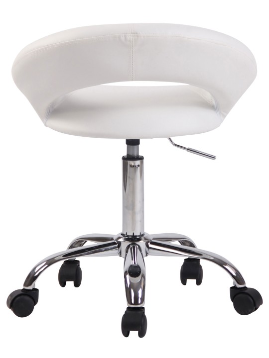 Banqueta de trabalho Olinda couro sintético, branco