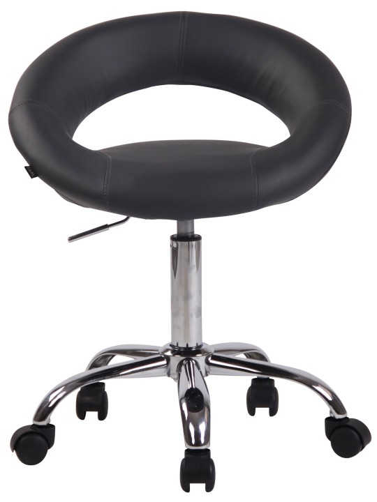 Banqueta de trabalho Olinda couro sintético, cinza