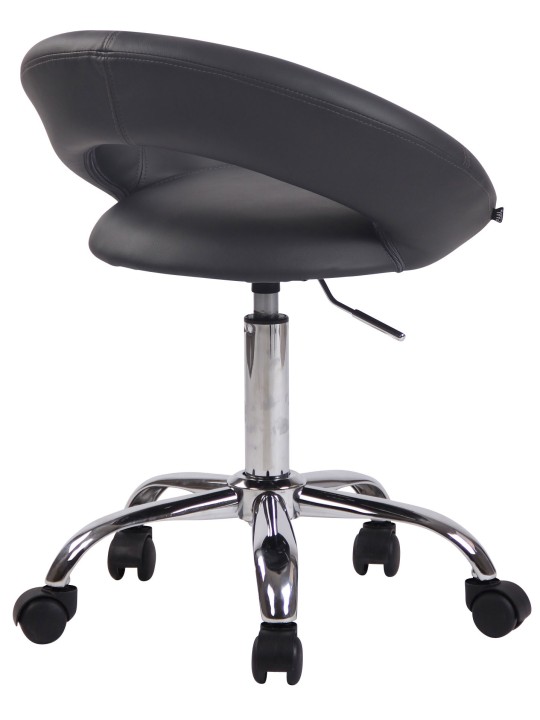 Banqueta de trabalho Olinda couro sintético, cinza