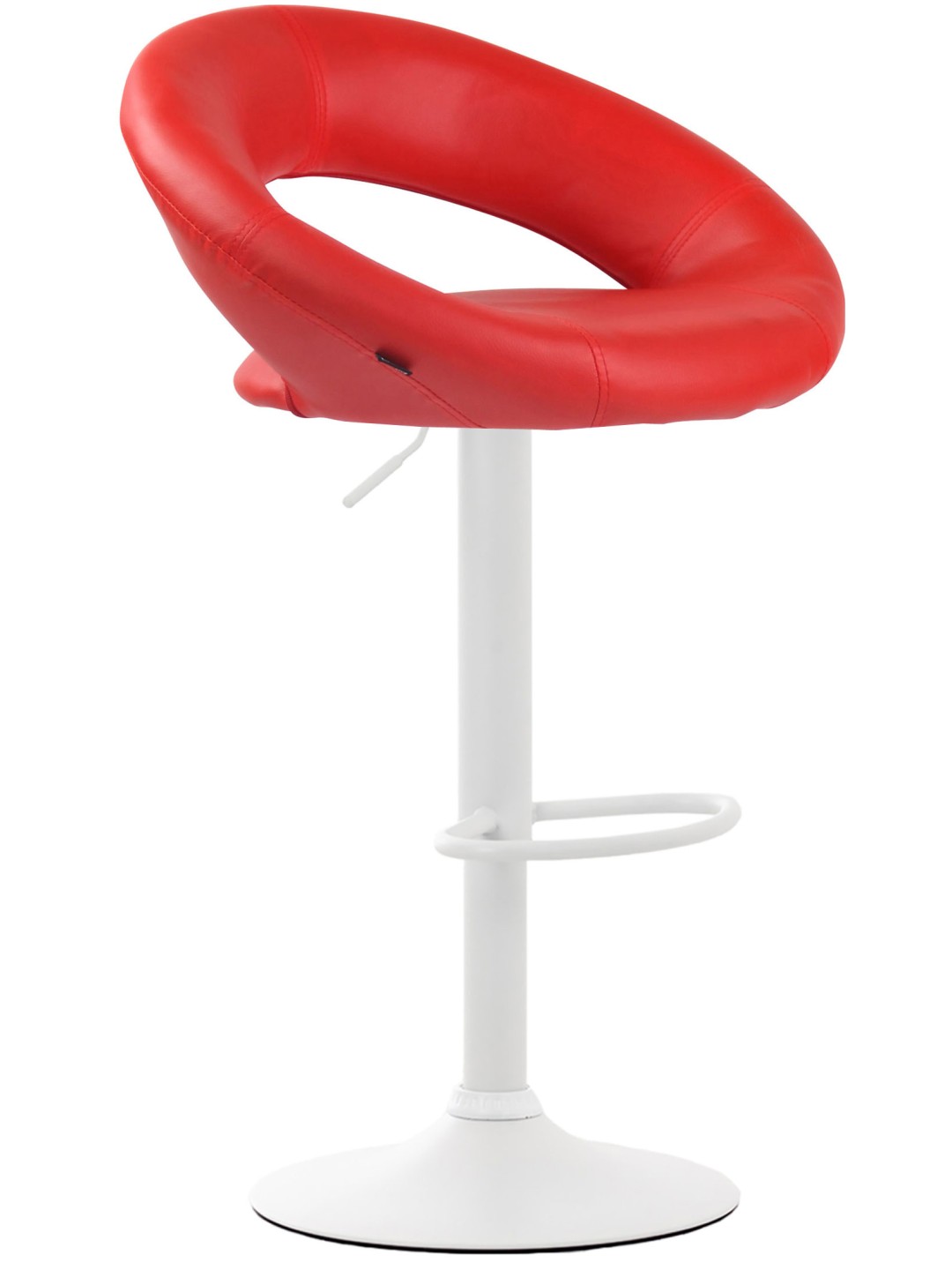 Banqueta alta Olinda couro sintético, vermelho