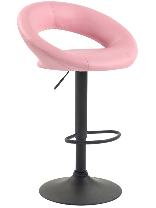 Banqueta alta Olinda couro sintético, rosa