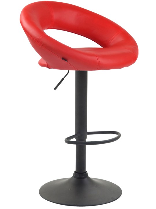 Banqueta alta Olinda couro sintético, vermelho