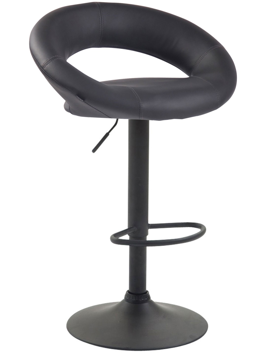 Banqueta alta Olinda couro sintético, cinza