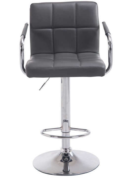 Conjunto de 2 bancos altos Lucy V2 cromados, cinza Conjunto de 2 bancos altos Lucy V2 cromados, cinza