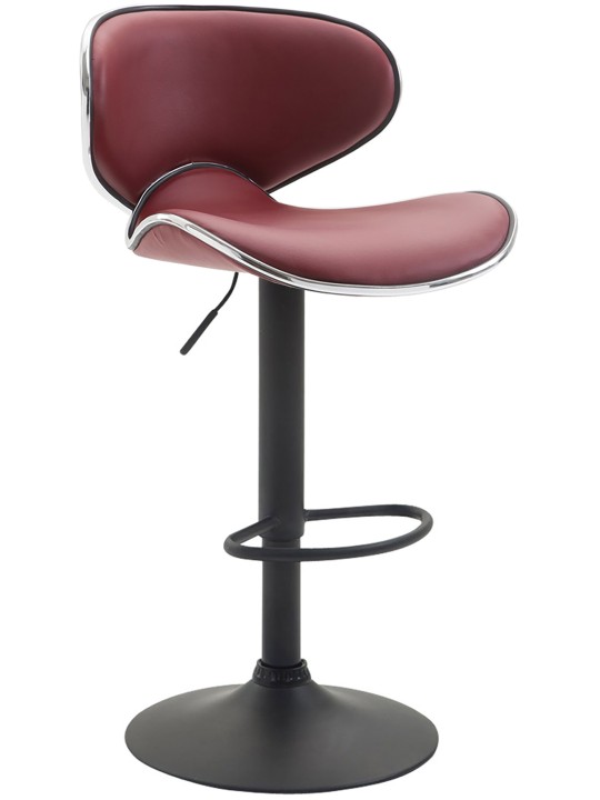 Conjunto de 2 bancos altos Las Vegas V2 em pele sintética, bordô