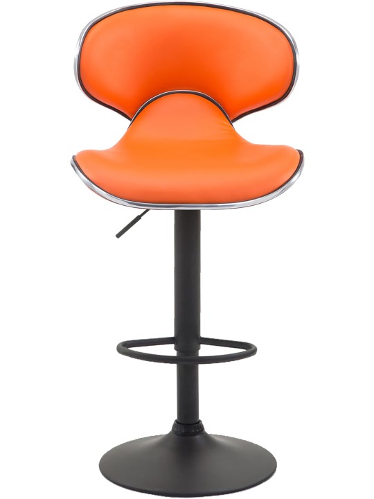 Conjunto de 2 bancos altos Las Vegas V2 em pele sintética, laranja