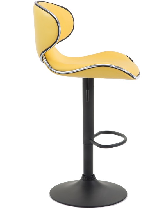 Conjunto de 2 bancos altos Las Vegas V2 em pele sintética, amarelo