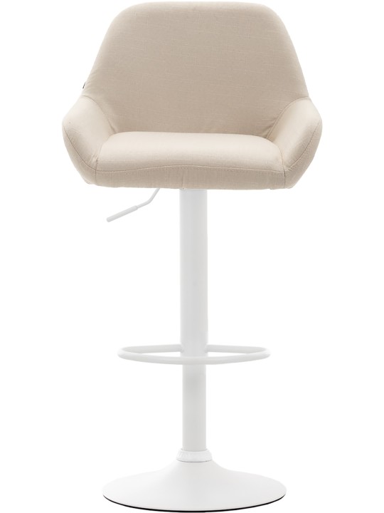Conjunto de 2 bancos altos tecido Braga, creme