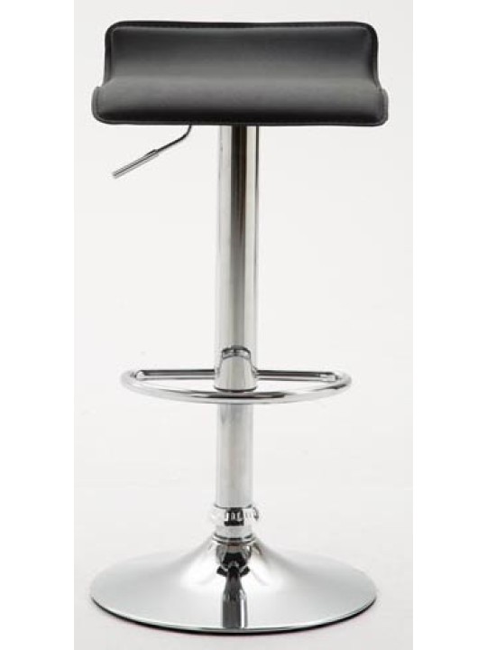 Conjunto de 2 bancos altos Dyn V2 em pele sintética cromada, preto