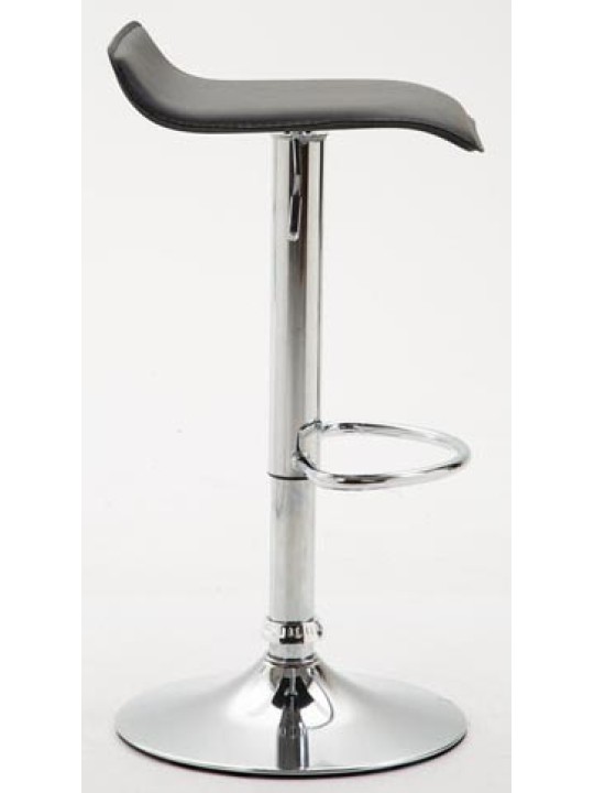 Conjunto de 2 bancos altos Dyn V2 em pele sintética cromada, preto