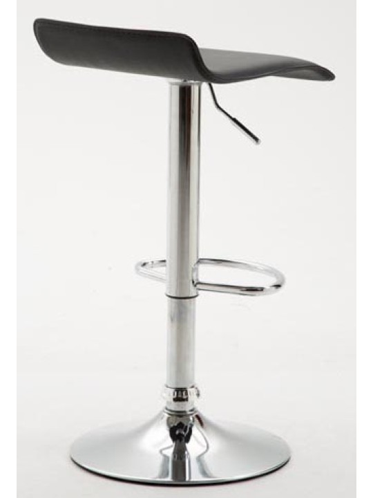 Conjunto de 2 bancos altos Dyn V2 em pele sintética cromada, preto