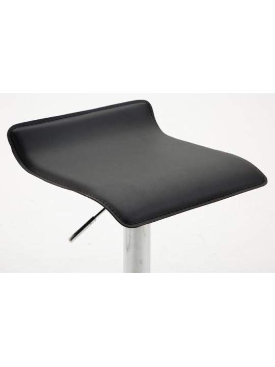 Conjunto de 2 bancos altos Dyn V2 em pele sintética cromada, preto