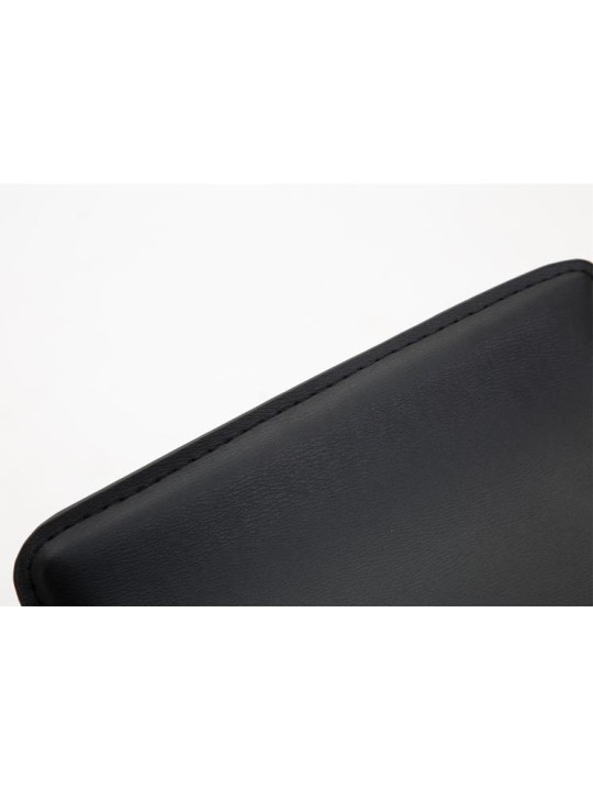 Conjunto de 2 bancos altos Dyn V2 em pele sintética cromada, preto