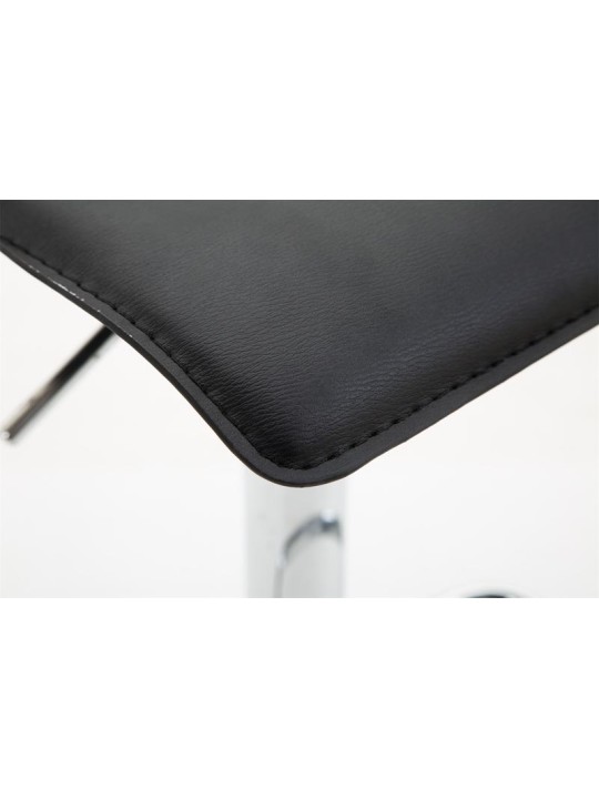 Conjunto de 2 bancos altos Dyn V2 em pele sintética cromada, preto