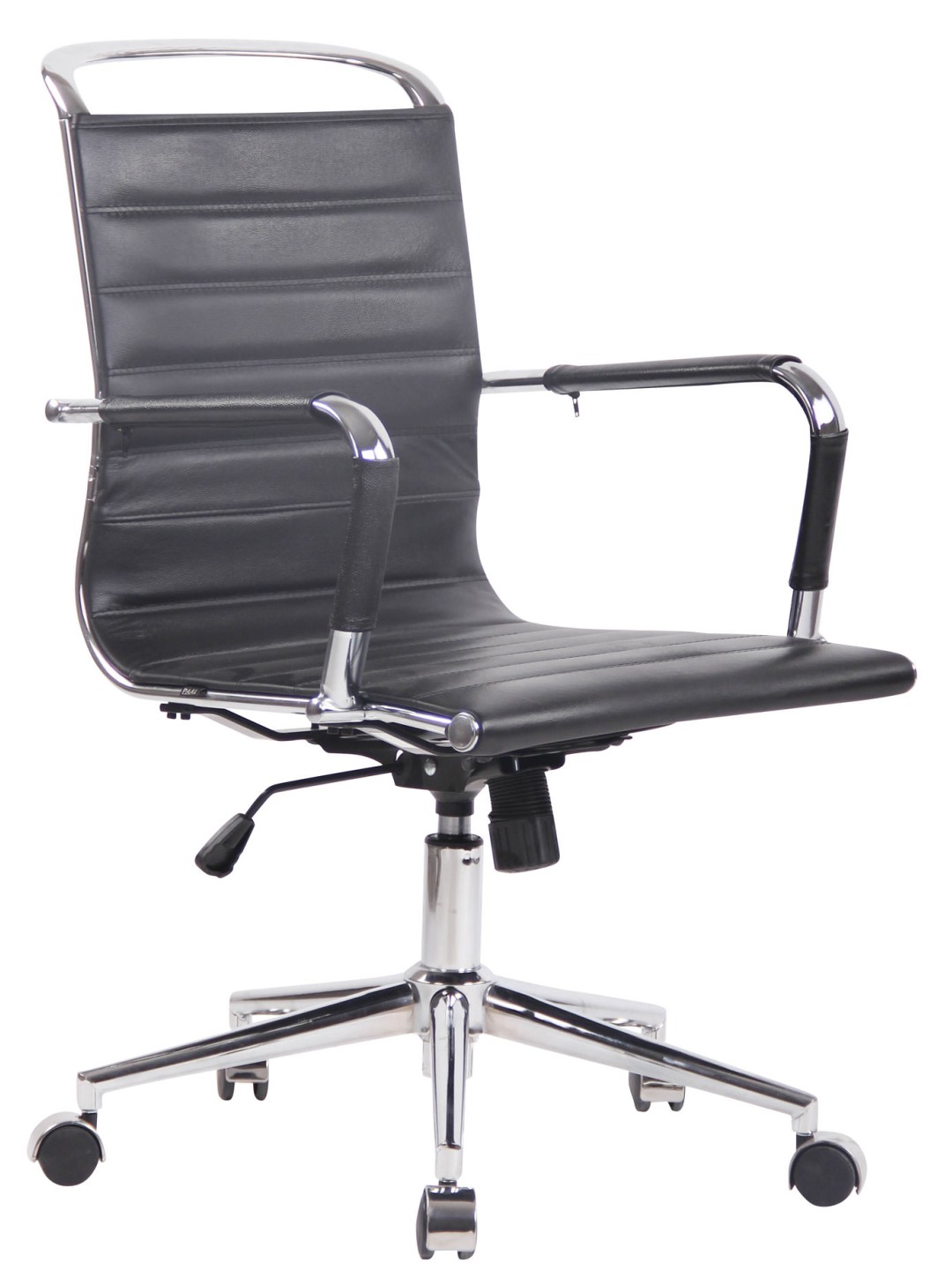 Cadeira de escritório Barton couro genuíno, preto