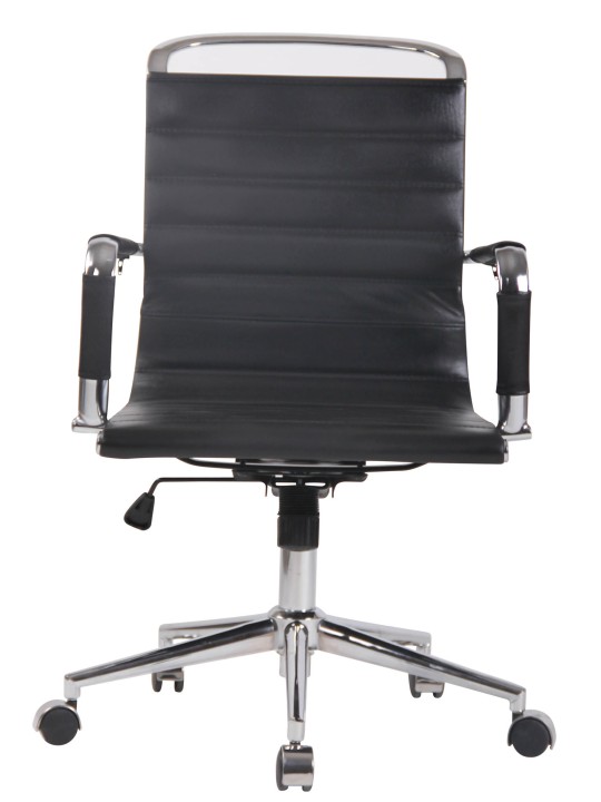 Cadeira de escritório Barton couro genuíno, preto