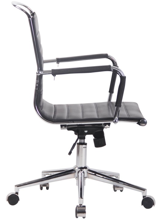 Cadeira de escritório Barton couro genuíno, preto