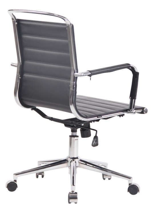 Cadeira de escritório Barton couro genuíno, preto