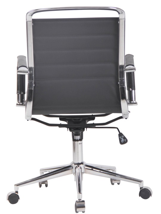 Cadeira de escritório Barton couro genuíno, preto